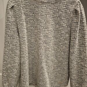 Nine West Navy and White With A Slight Gold Shimmer Crewneck Top